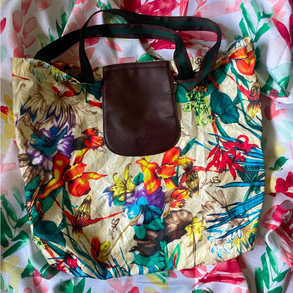 SHARIF Vacation Tote Lightweight Nylon Floral Print
